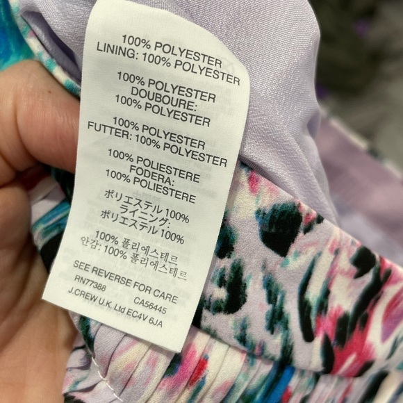 J Crew Purple Accordion Pleated Skirt 0 - Picture 2 of 6